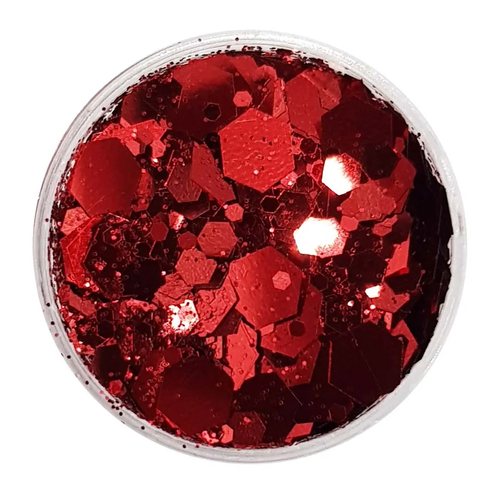 Red Festival Glitter (Metallic Chunky Glitter Mix) - Halloween Blood Bath