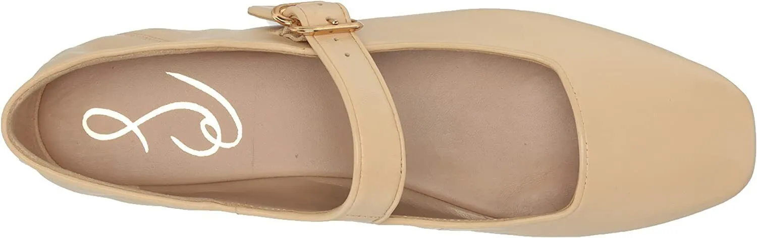 Sam Edelman Michaela Pistachio Mary Jane Buckled Ankle Strap Square Toe Flats