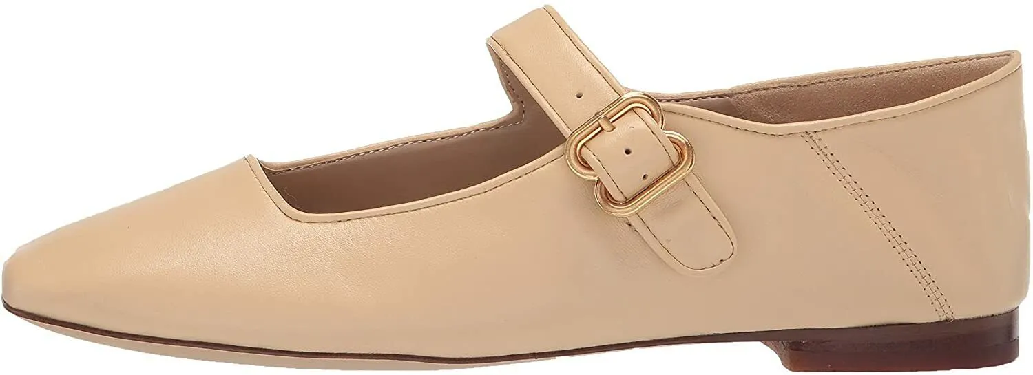 Sam Edelman Michaela Pistachio Mary Jane Buckled Ankle Strap Square Toe Flats