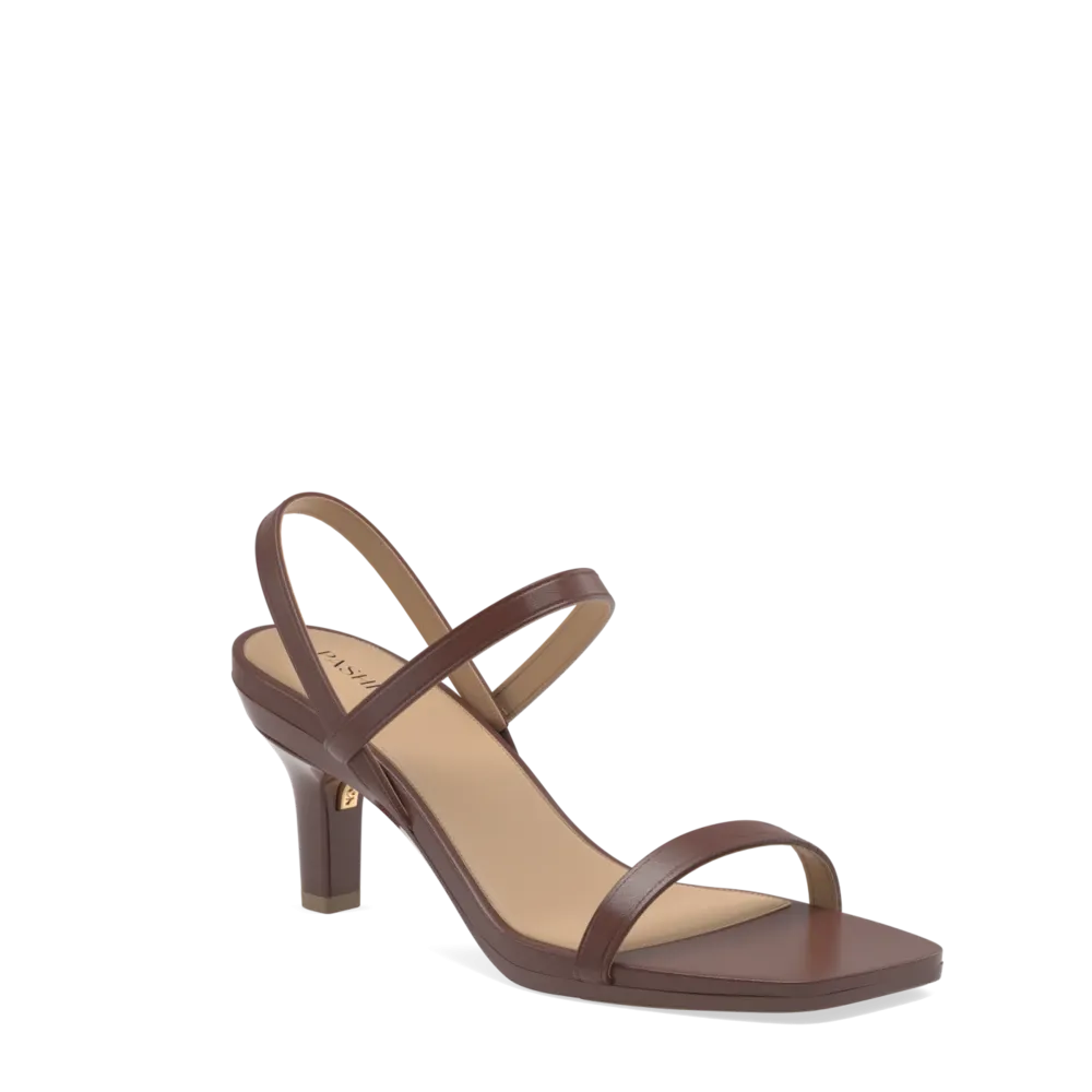 The Slingback Miranda - Walnut   Stiletto Heel Kit 3 Walnut-FINAL SALE