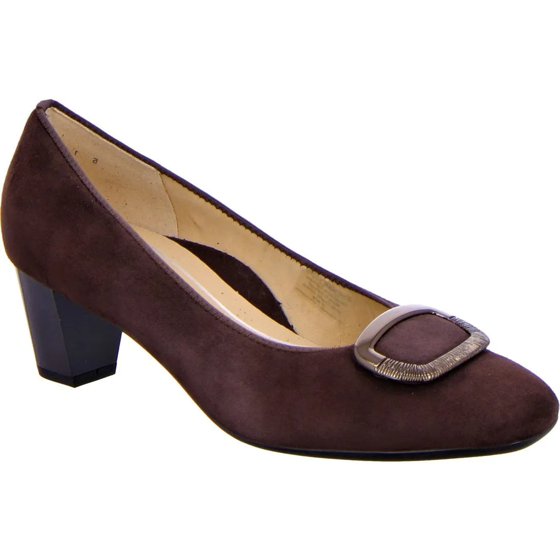 Verona Mid Heel Court Shoe With Buckle