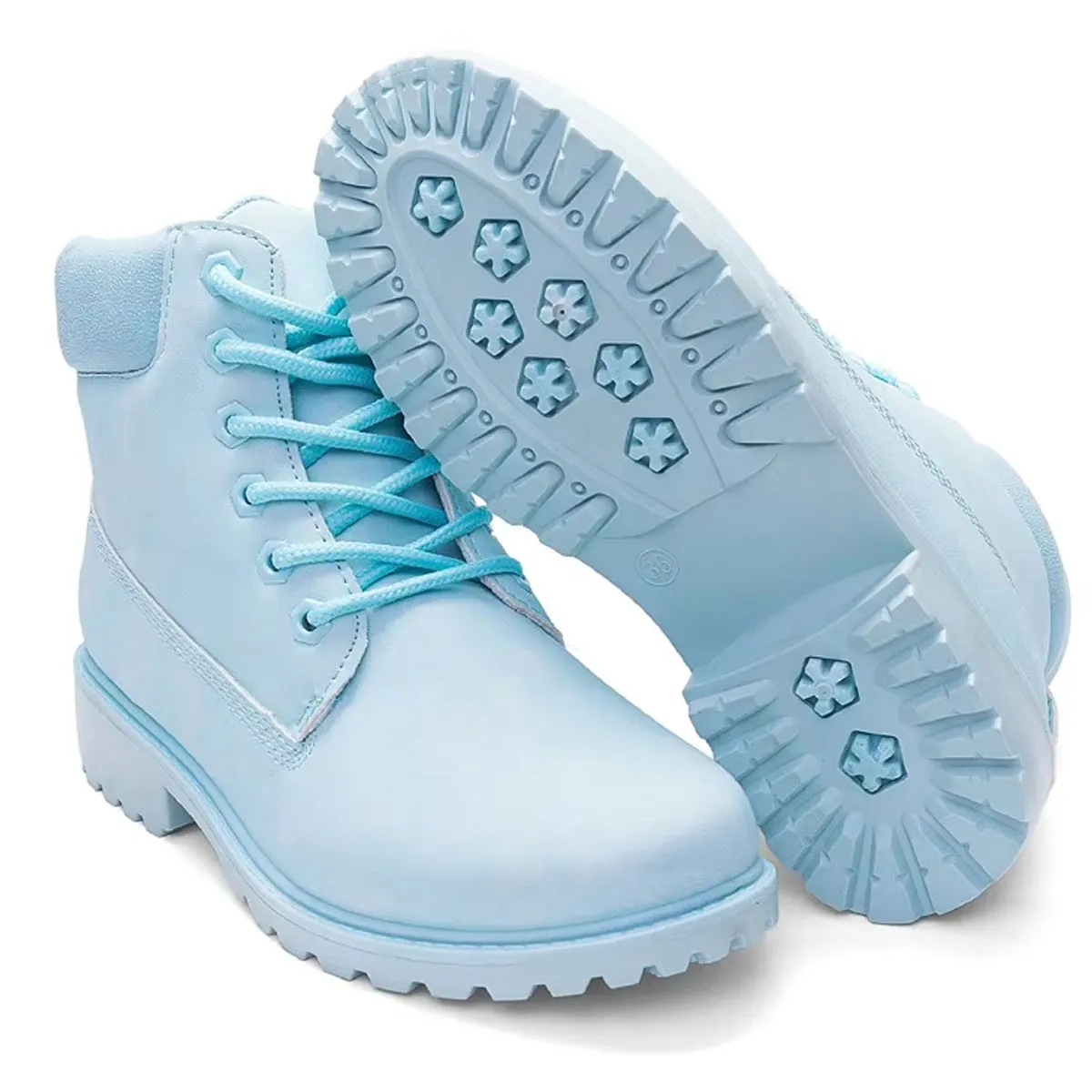 Women's lace up low heel work combat boots ankle booties