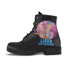 Zodiac Combat Boots - Libra #1 | Vegan Leather Lace Up Boots Women, Handmade Lace Up Boots, Women's Boots, Custom Shoes, Aesthetic Shoes, Vegan Shoes